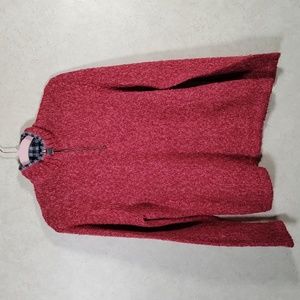 2/$10 05W01 Woolrich red marbled long sleeve lambswool trim sweater L